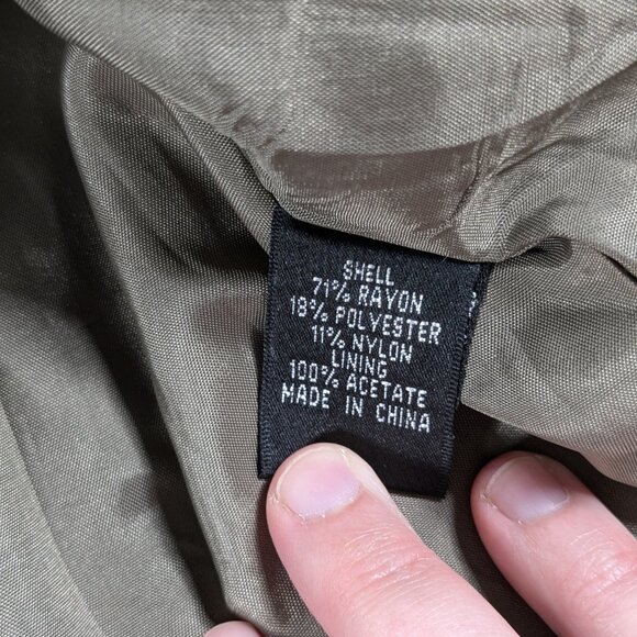 Adrianna Papell Evening Blazer Jacket Womens 14 Beige Pleated Neckline 3/4 Slv - Picture 5 of 9